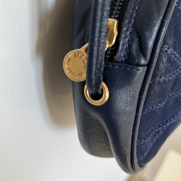 Vintage Carvela Blue Suede/Leather Mini Bag with Stitching Detail - Picture 5 of 6